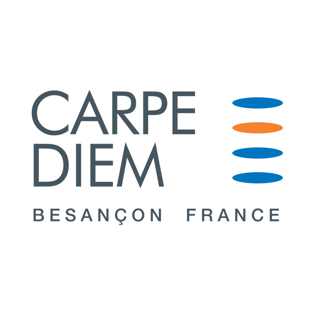 Logo des montres Carpe Diem bleu orange